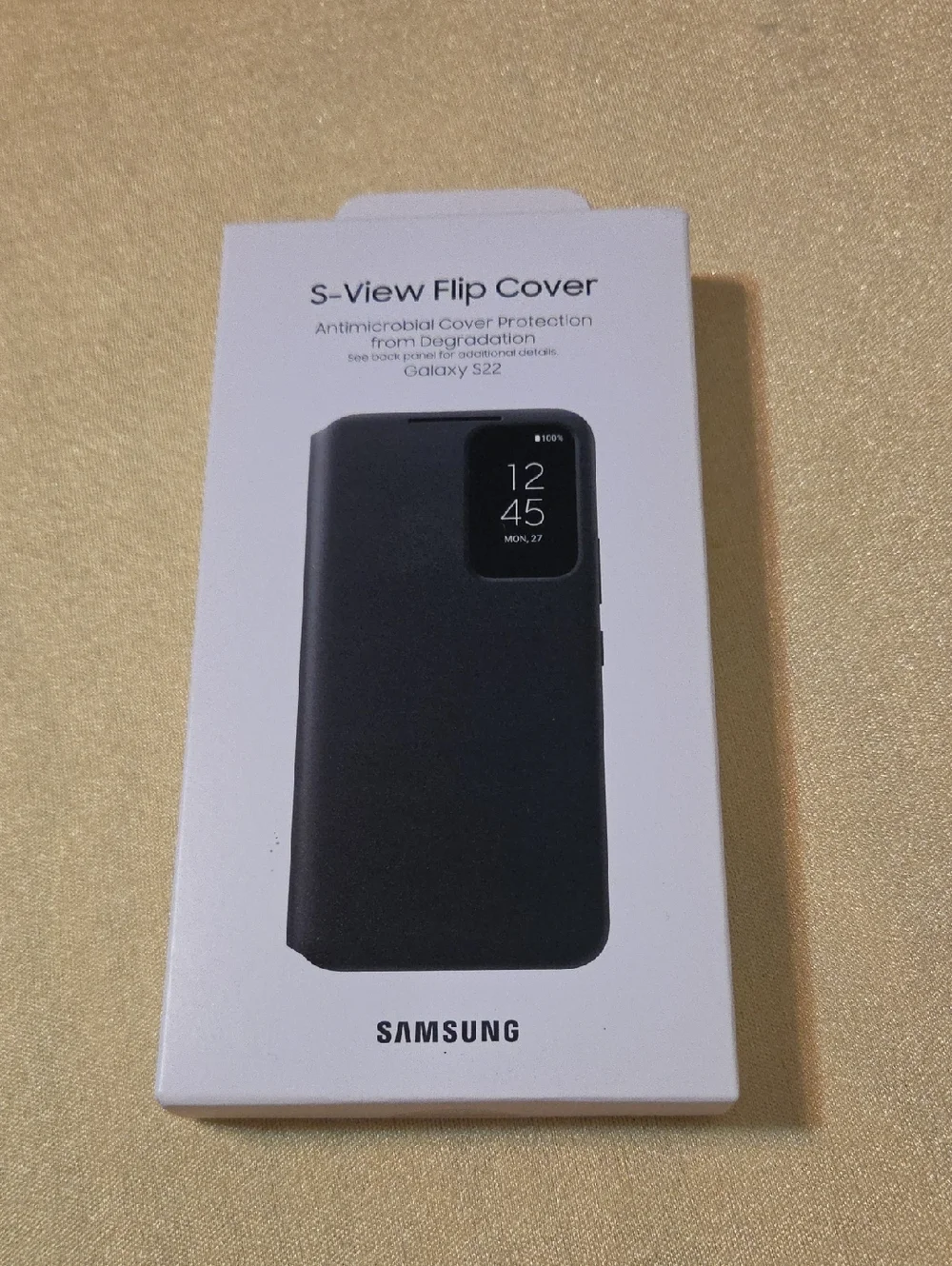 Samsung Black S-View Flip Cover for Galaxy S22